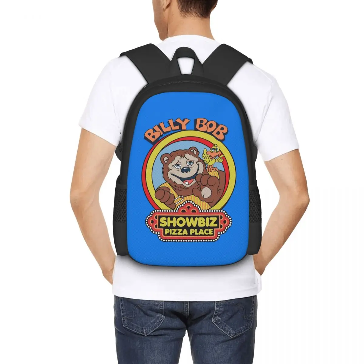 Showbiz Pizza Billy Bob Backpack Hot Sale Daypack Large Capacity Kids BookBag School Bag Shoulder Bags for Men Women