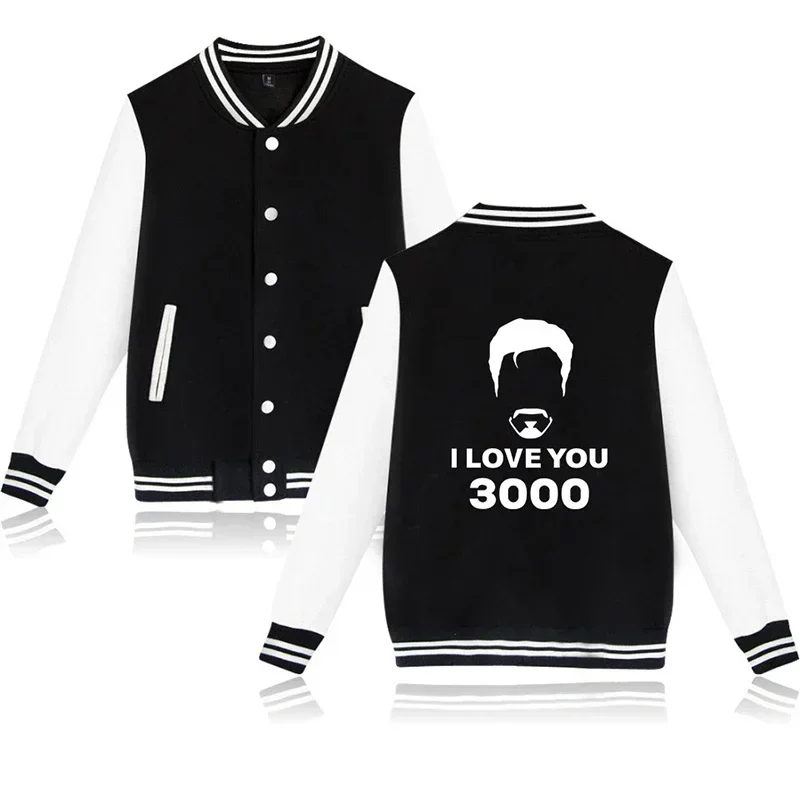 

I love you 3000 times fashion hip hop baseball jacket men women hoodie sweatshirts coats casual long sleeve hoodies jackets tops