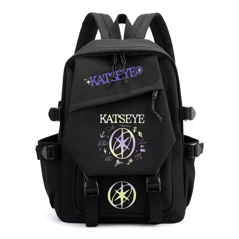 

New Katseye Backpack Streetwear Fashion Trend Lightweight Durable Backpack Men Women Large Capacity Travel Student Schoolbag
