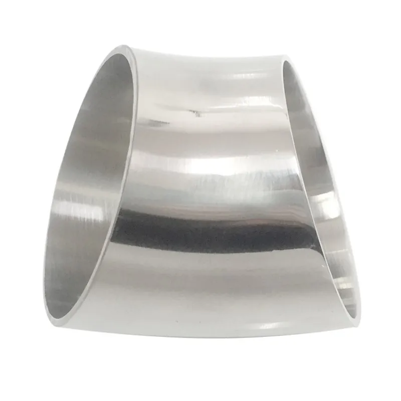 16/19/22/25/28/32/34/38/45/48/51/57/60/63/76/89mm 304 Stainless Steel Sanitary Weld 45 Degree Elbow Pipe Fitting