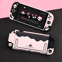 Sweety Angel Devil funda trasera dura Protector de carcasa para Nintendo Switch 2/NS Oled Thumb Stick Grip Cap botones cubierta completa de silicona