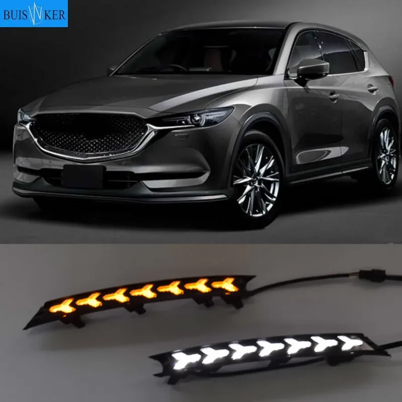 

For Mazda CX-5 CX5 2017 2018 2019 Dynamic Turn Signal Relay Waterproof Car DRL 12V LED Daytime Running Light Fog Lamp Decoration