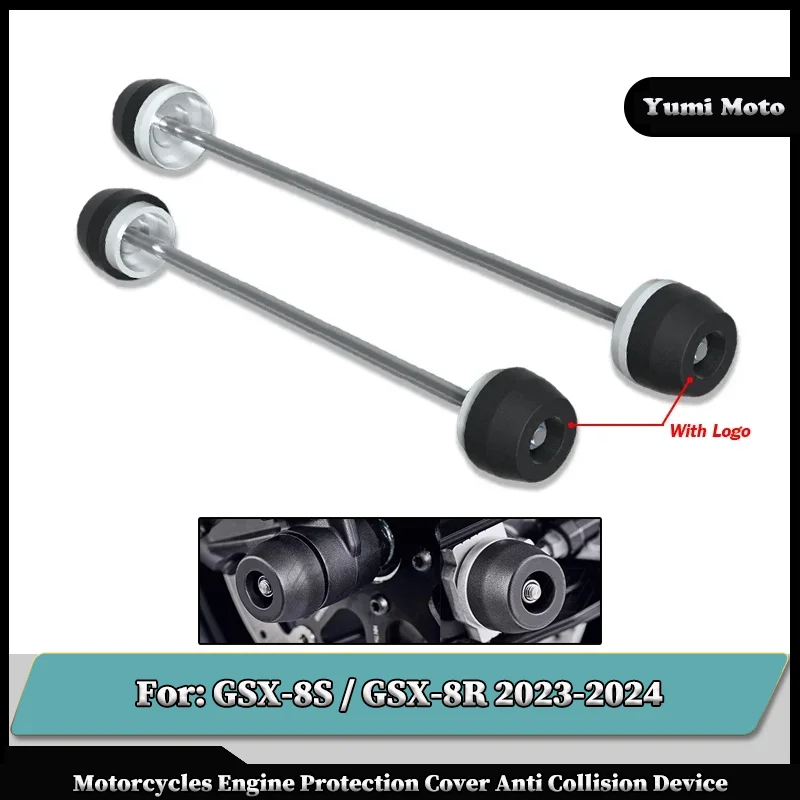 

Motorcycle Front Wheel Rear Wheel Crash Slider Pads Motorcycle Spindle Bobbins For SUZUKI GSX-8S / GSX-8R 2023-2024