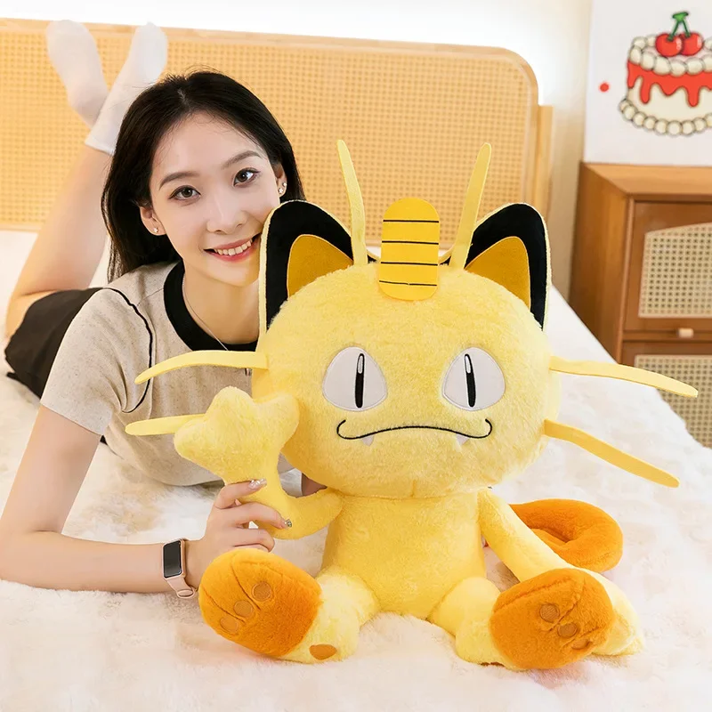 35-70cm Pokemon Kawaii Meowth Plush Toy Cartoon Anime Cute Stuffed Plushies Doll Throw Pillow Kids Xmas Birthday Gift