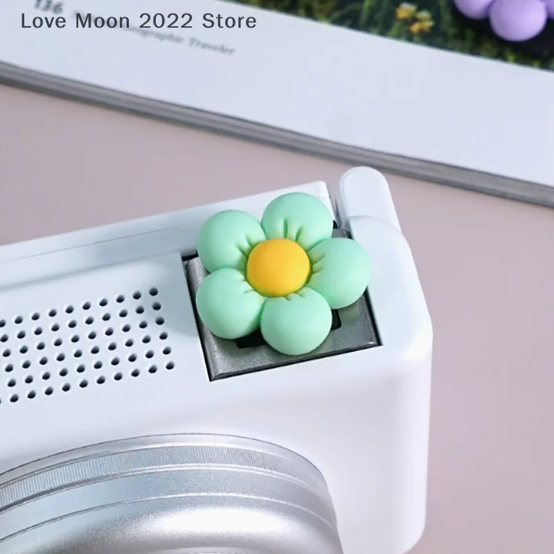 3d bonito flor câmera sapata capa de silicone macio universal flash protetor sapato frio flash boné protetor para a7c2/a6400