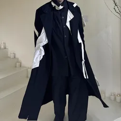 FANDISHI 2024 new Japanese and Korean style casuals Loose fit Dark winds Men's wind coat