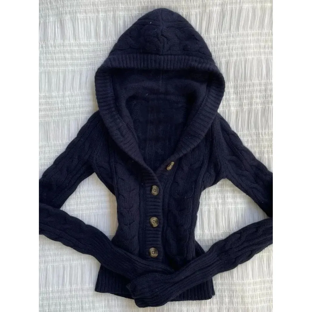 

Faion Vintage American Knitted Cardigan Har Women's Spring Sweater 00% Other Material Casual Sli Retro Cardigan