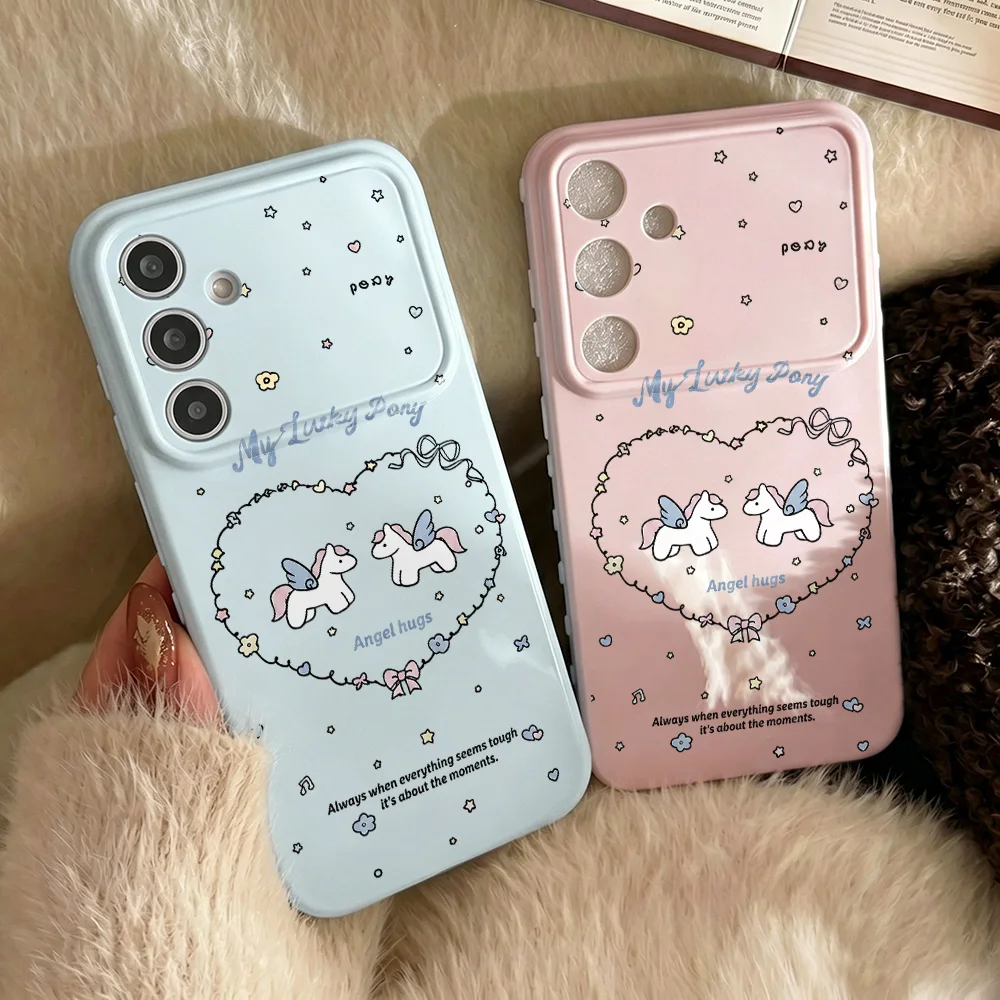 Cute Heart Unicorn Dreamy Healing Elements Phone Case for Samsung Galaxy A56 A55 A54 A37 A36 A35 A17 5G A16 A15 A07 A06 4G Cases