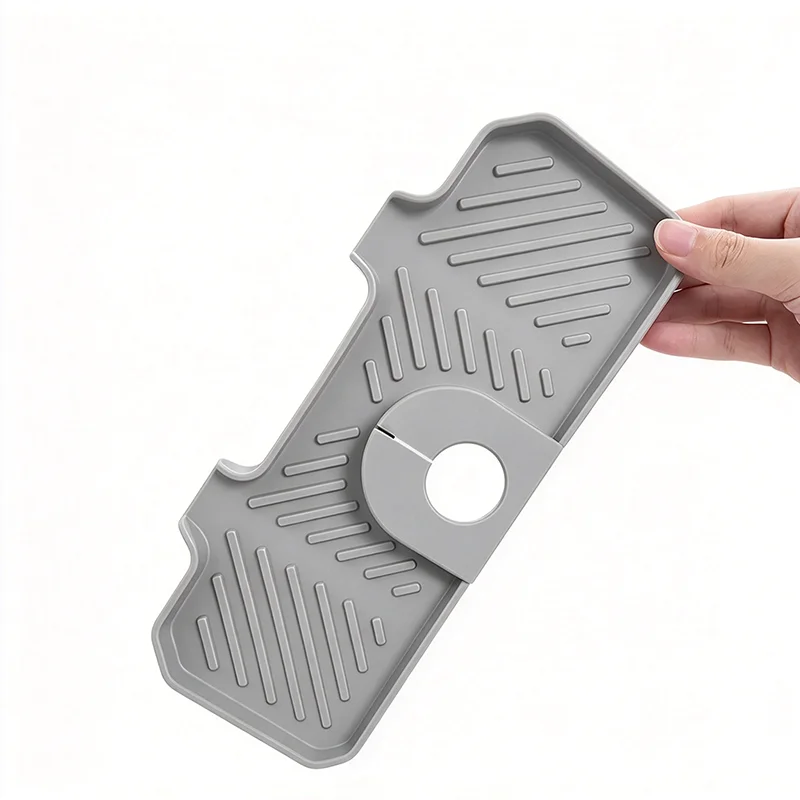 1pc-Kitchen Faucet Splash Pad Silicone Sink Faucet Splash Guard Mat Drain PadCountertop Protector for MultipurposeKitchenGadgets