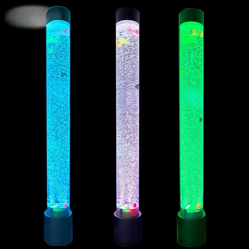 Lampu Gelembung LED Berubah Warna Tabung Ikan Gelembung Air Tabung Gelembung LED Sensorik