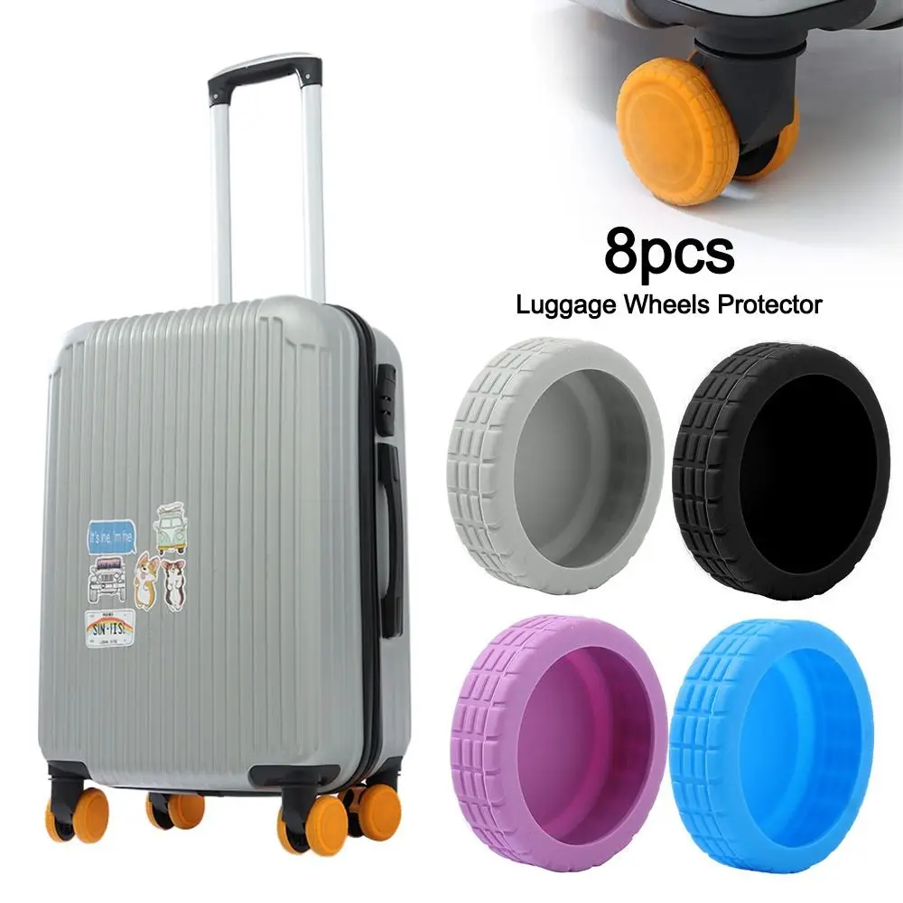 Silicone Luggage Wheels Protector Suitcase Parts Axles Noise Wheels Guard Cover Suitcase Wheels Protection Cover