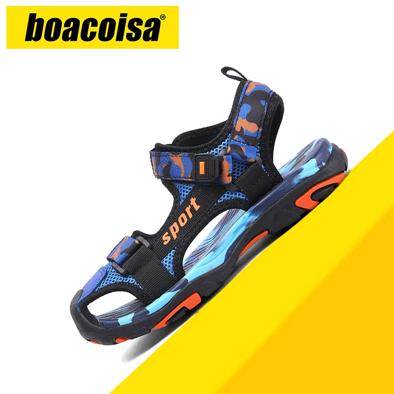 

Summer Children's Boys Sandals Shoes Breathable Lightweight Non-slip Soft Bottom Baotou For Kids Girls Outdoor Beach Sneakers