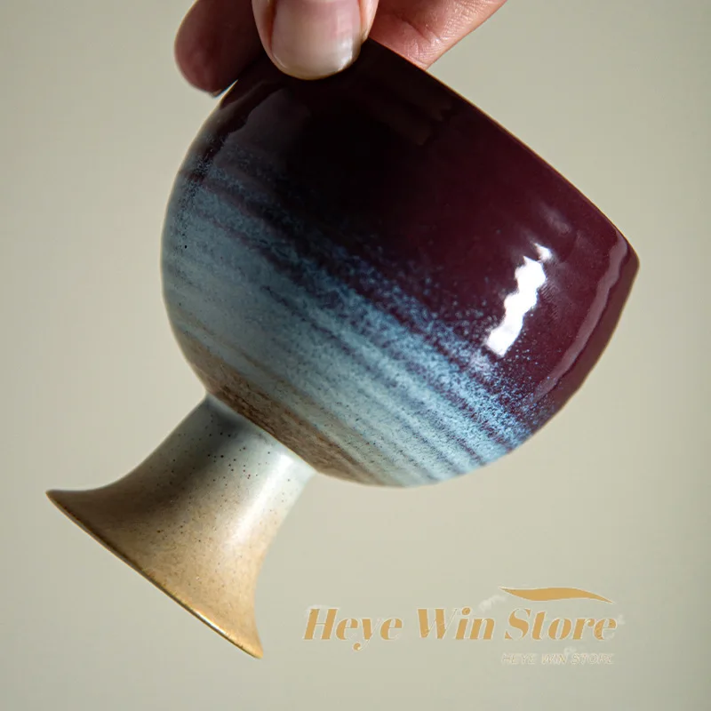 Japanese Coarse Pottery Cup, Retro Ceramic Mug Small-capacity Goblet Glass High-value Mug Coarse Gradient Coffee Cup