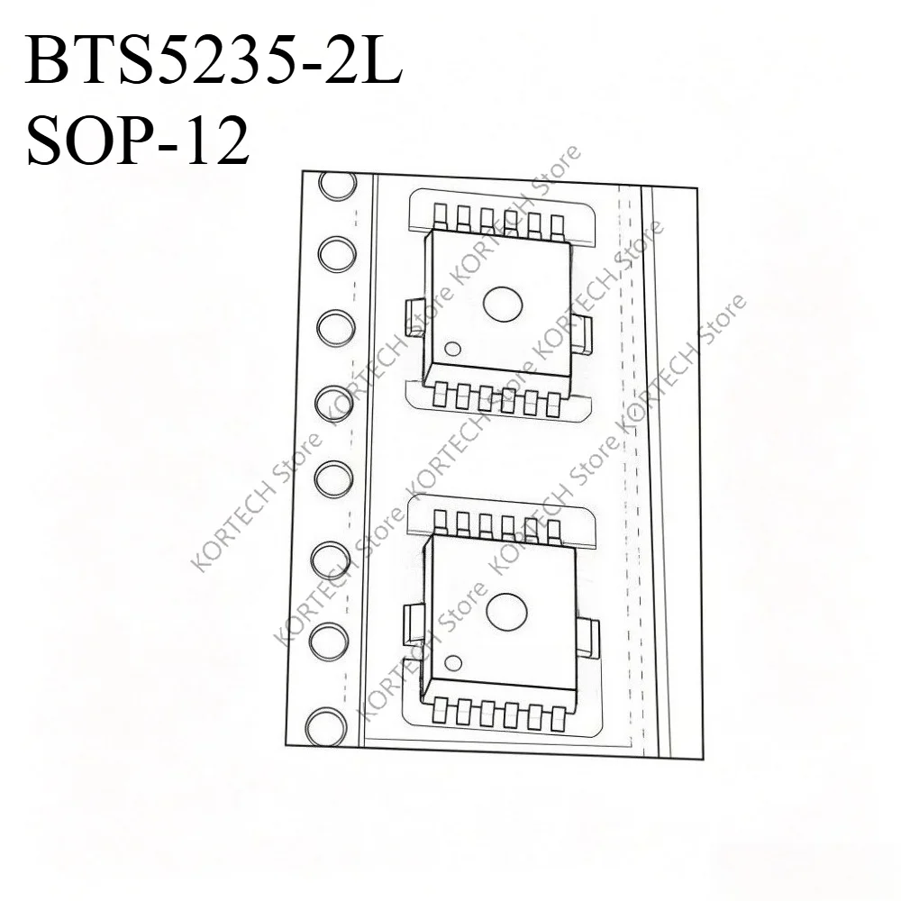 5pcs/Lot Original  BTS5215L BTS5235-2L SOP-12  Intelligent high side power switch automotive IC Chip