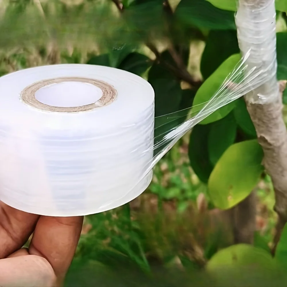 1 Roll of Grafting Film, Pe Knot-Free Film, Self-Adhesive Garden Fruit Tree Grafting Tape, Wrapping Film