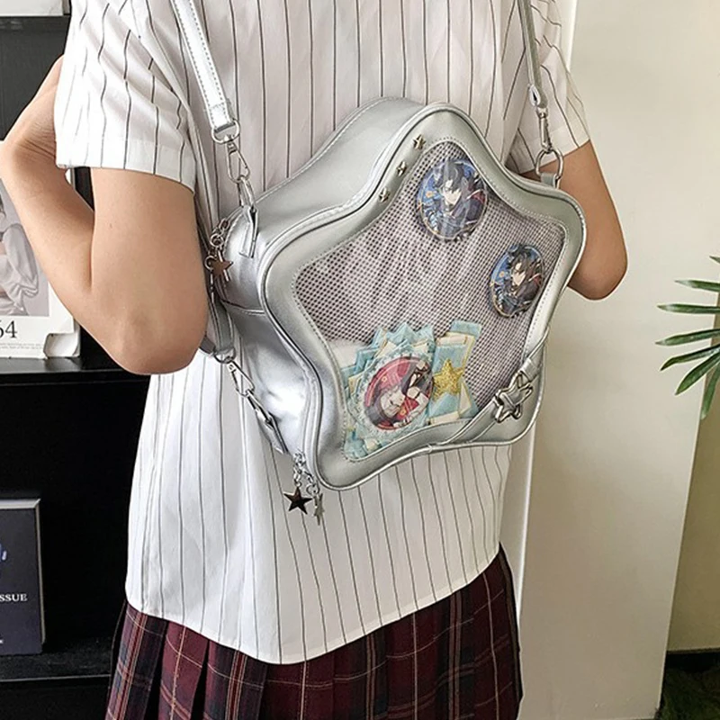 Lolita Bag Backpacks 2025 Popular Transparent School Bag Women Sweet Chic Star Crossbody Bag Display Schoolbag Tote Add badge