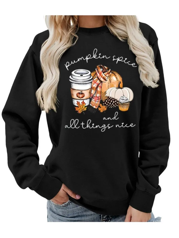 Felpa con cappuccio da donna con stampa casual o collo Top giacca casual allentata moda pullover autunno inverno donna manica lunga felpa con cappuccio da vacanza