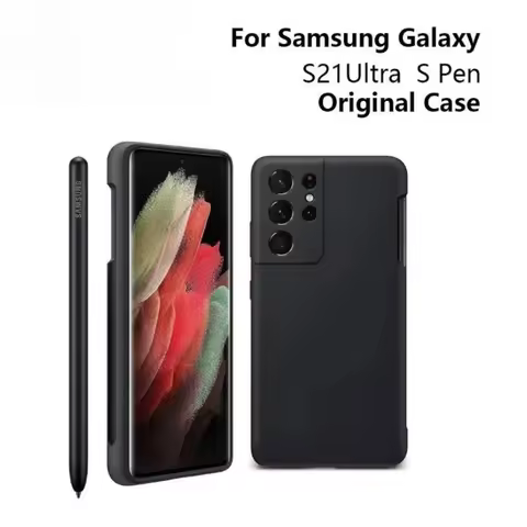 New For Samsung Galaxy S21 Ultra S21Ultra Stylus Mobile Phone S Pen With Case Original Silicone Cover Built-in Stylet Pen Slot