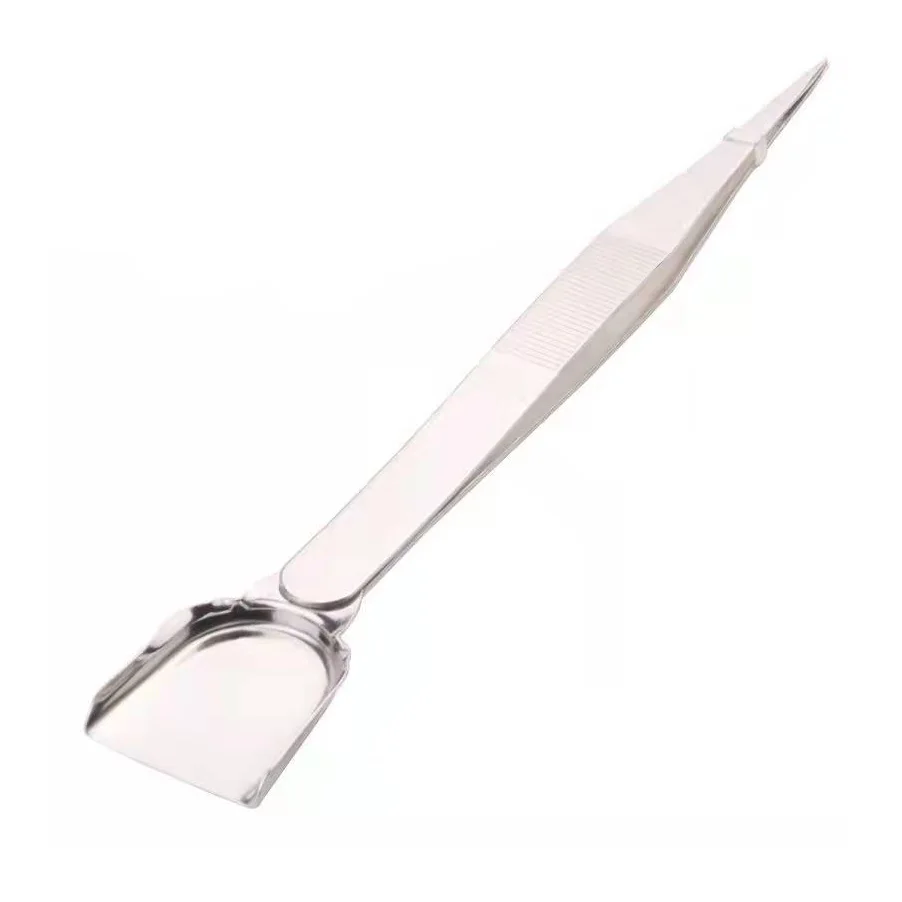 

Stainless Steel Silver Mini Tweezers for Jewelry Gemstones with Mini Shovel Beads Sorting Tools Supplies