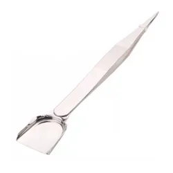 Stainless Steel Silver Mini Tweezers for Jewelry Gemstones with Mini Shovel Beads Sorting Tools Supplies