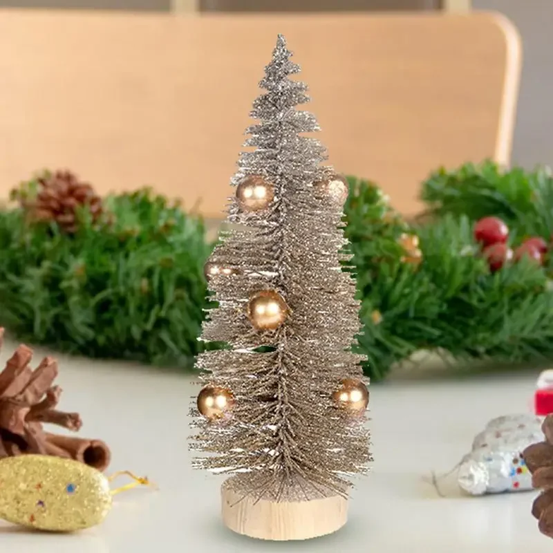 شجرة عيد الميلاد المصغرة، السيزال الاصطناعي الصغير، المناظر الطبيعية للثلج، أشجار الهندسة المعمارية لعيد الميلاد، ديكور الطاولة #2