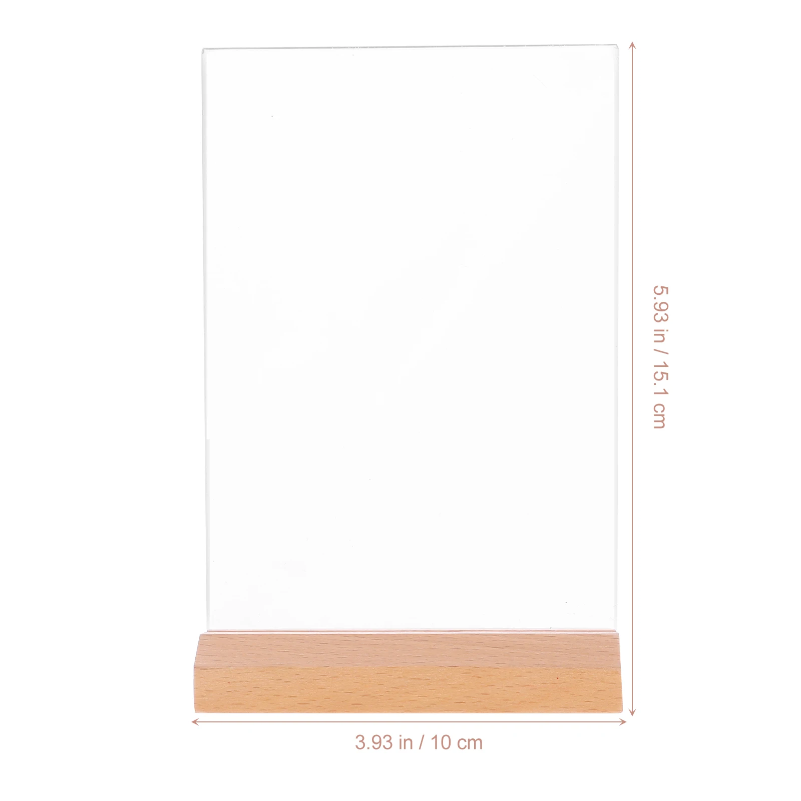 Suporte de sinal acrílico 5 91x3 94 polegadas expositor transparente fornecimento de supermercado menu vertical etiqueta de preço publicidade loja de alimentos