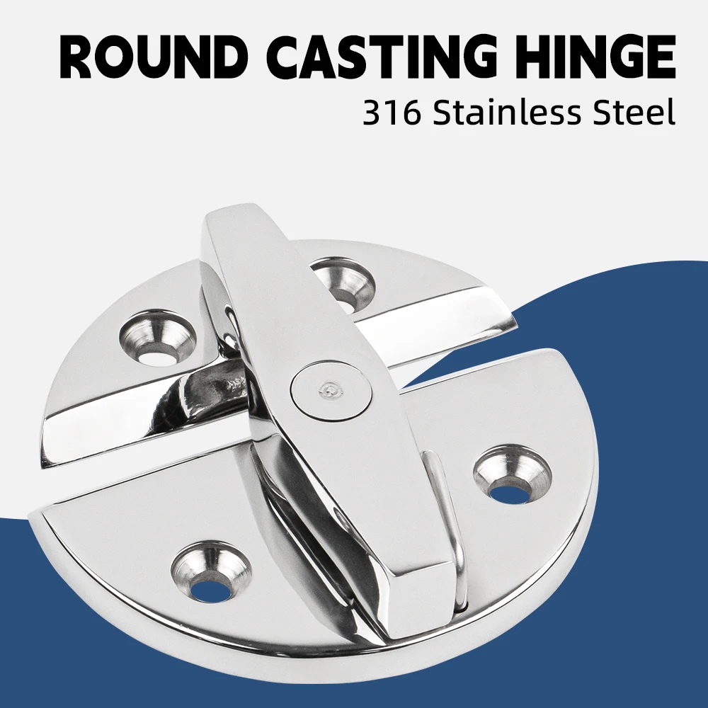 

1pcs 316 Stainless Steel Boat Round Catch Latch 180° Door Catch Latch Marine Cabinet Lock Boat Hardware Accessories