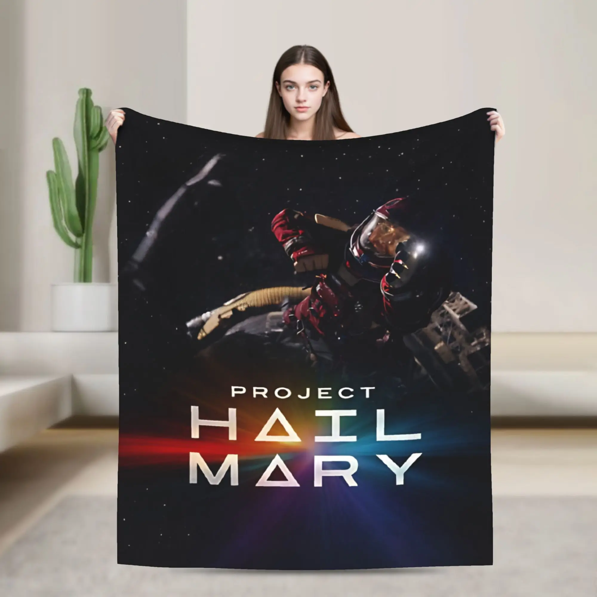 Project Hail Mary Alternative Astronaut Poster  Blanket Fleece Summer Air Conditioning Throw Blankets for Bed Bedroom Bedspread