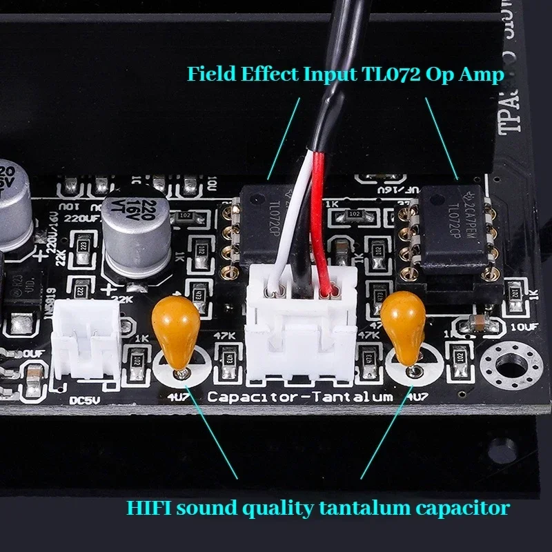 Placa Amplificadora Digital de Alta Potência, 2 Canais, Febre, HIFI, 2 Canais, 300W, 600W, SAMP-100, TPA3255