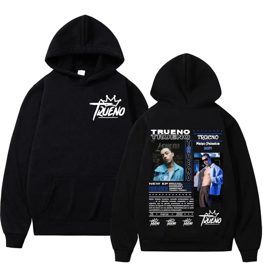 Rapero masculino Trueno portada del álbum Sudadera con capucha para hombre Harajuku Hip Hop Punk Rock Sudadera con capucha