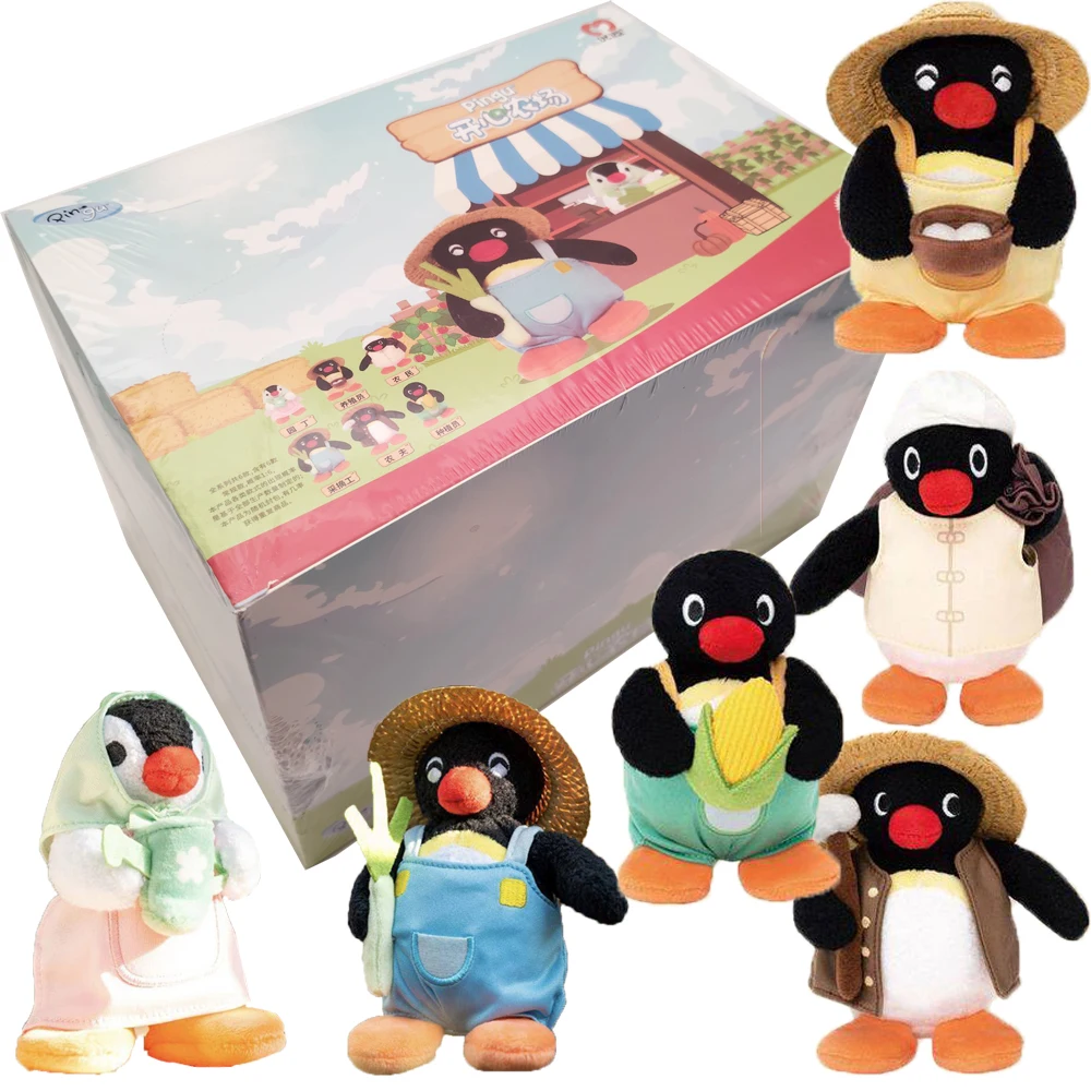 

Genuine Pingu Happy Farm Series Blind Box Cartoon Fashion Trend Backpack Pendant Decorative Model Toys Christmas Gifts for Kids