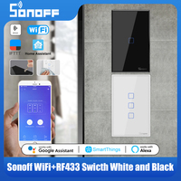 SONOFF T2 T3 TX Series WiFi Wall Switches UK EU US 1/2/3gang Touch Switch Support RM433 Work With Alexa Google Alice Smartthings