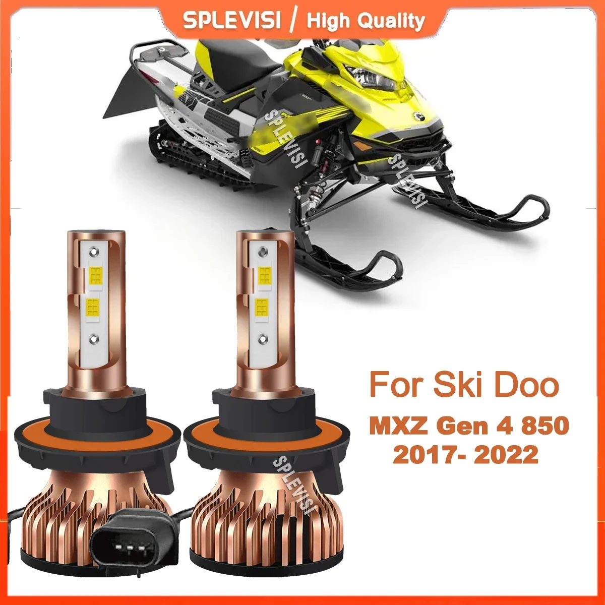 

2Pcs 9008/H13 LED Headlight Bulbs Replace 6000K For For Ski Doo MXZ Gen 4 850 2017- 2022 2018 2019 2020 2021 snowmobiles