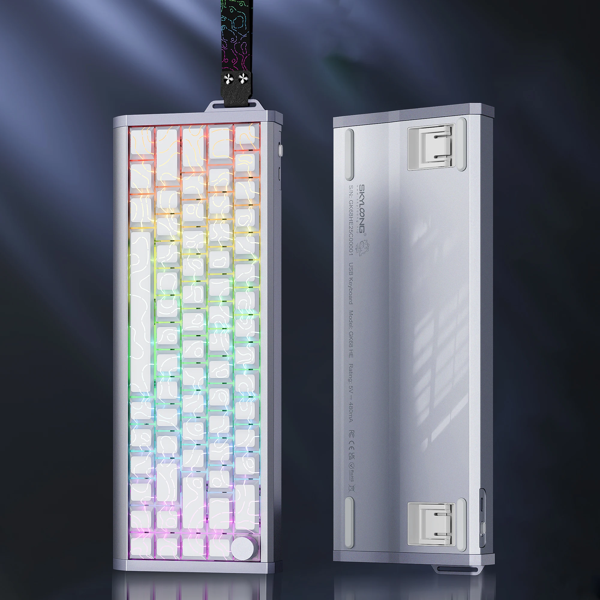 

SKYLOONG GK61/GK68 HE Magnetic Keyboard Aluminum Case 8000hz RT0.01mm Rapid Trigger PBT Keycap RGB Backlit Wired Gaming Keyboard