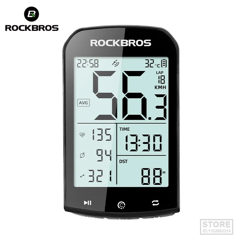 

ROCKBROS Bicycle Computer GPS 5.0 ANT Bluetooth Waterproof Wireless Cyclocomputer Speedometer Bike Stopwatch Accessories