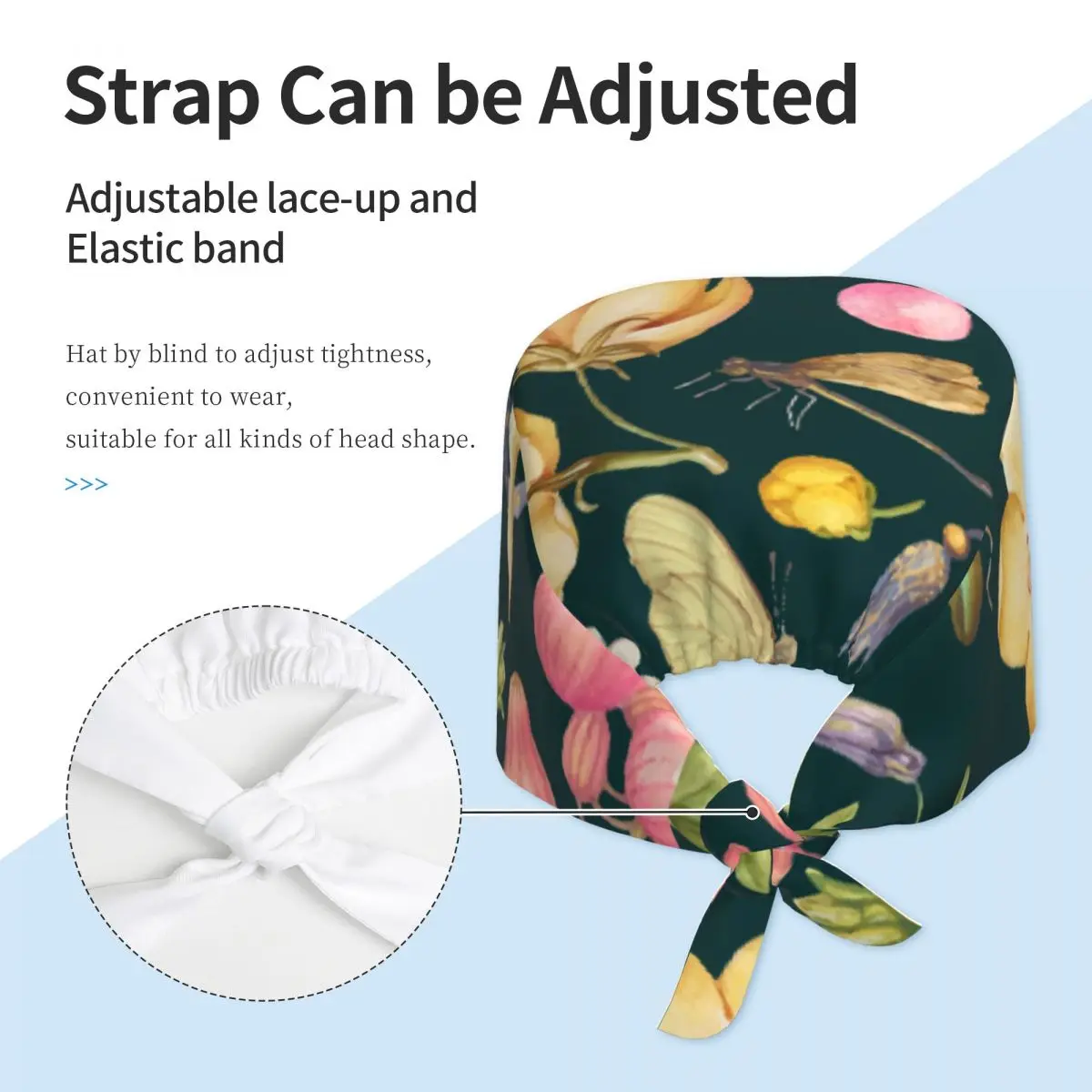 Fashion Work Hat Flower Casual Wash Hat Bag Cap Articulos