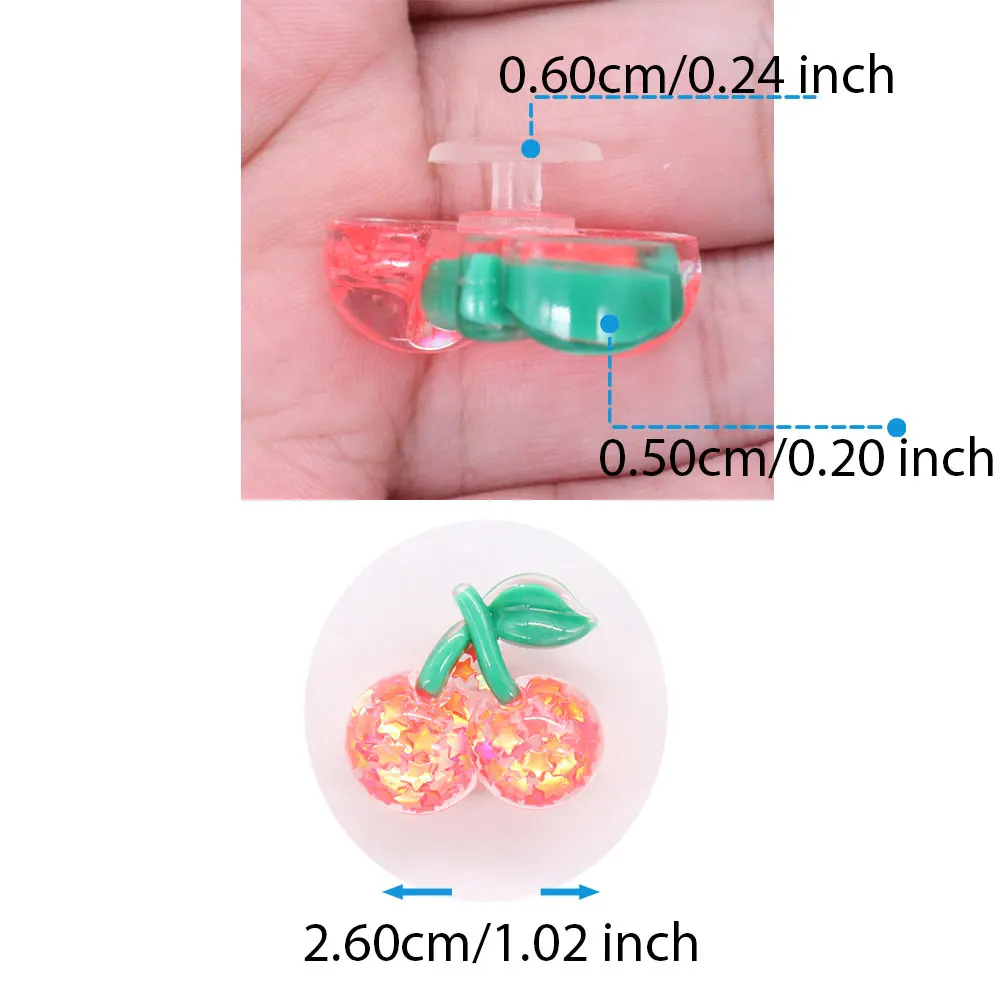 New Arrival 1-15pcs Resin Shoe Charms Peach Apple Grape Carrot Starfish Accessories Shoes Buckles Decoration Fit Kids X-mas Gift