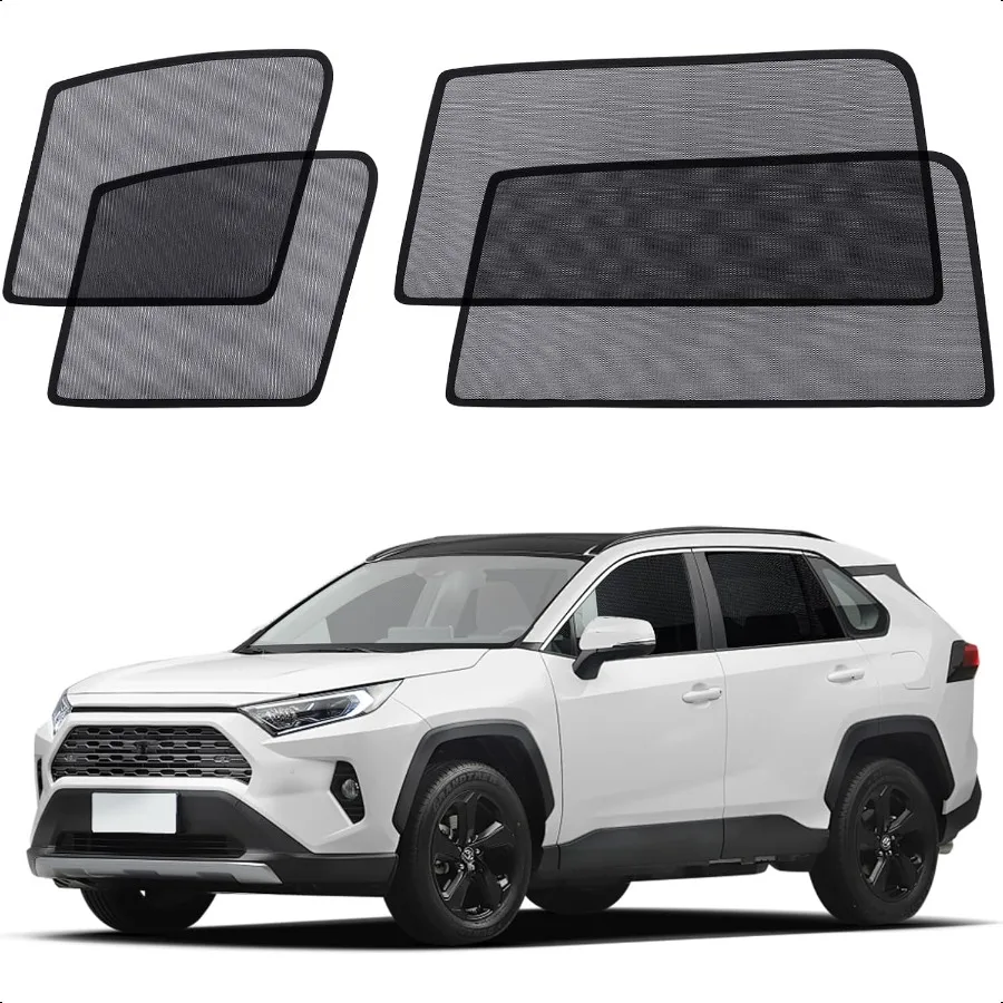 

Car Window Shades 4 Pack for 20192024 RAV4 Sun Shade Side Window Sun Shade Car Window Shade for Baby with Breathable Mesh Insu
