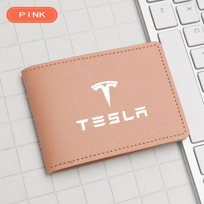 Pu Leather Driver License Holder On Cover For Car Driving Pass Certificate Folder Wallet for Tesla model 3 Y X S Accessories