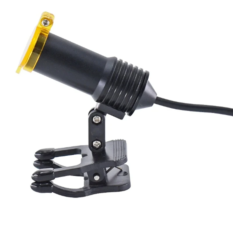 Y42A- Loupe 5W LED Headlight Dentists Headlamp With Glasses Clip Loupe Spotlight Illuminator UBS Charger EU PLUG