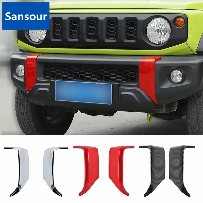 

ABS Car Front Bumper Guard Decoration Cover Stickers for Suzuki Jimny 2019 2020 2021 2022 2023 Exterior Accessories Sansour