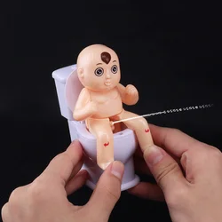 1pcs Novelty Squirt Joke Toy Doll Toilet Pee Cartoon Boy Water Spray Trick Funny Children Tricky Shooting Water Toilet Toys