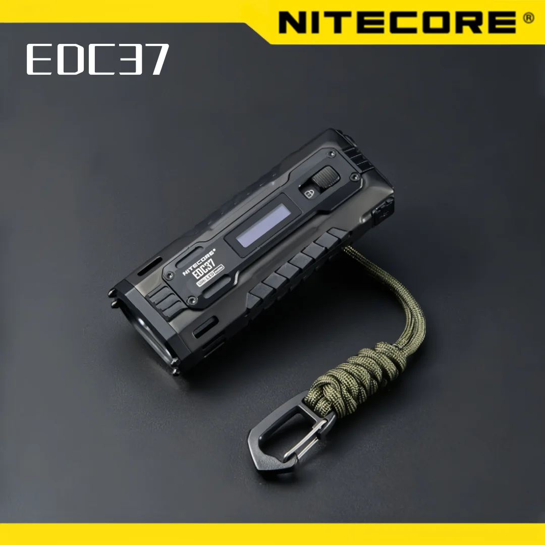 Nitecore EDC37 مصباح يدوي 4 جيب قابل لإعادة الشحن 20 متر USB-C 8000 لومن للمشي لمسافات طويلة LED EDC UHi شعاع مسافة مدمج 8000 مللي أمبير في الساعة