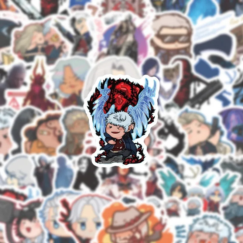 50pcs Devil May Cry Game Stickers Suitcase Water Cup Stationery Mobile Phone Car Scooter Laptop Refrigerator Decoration Stickers