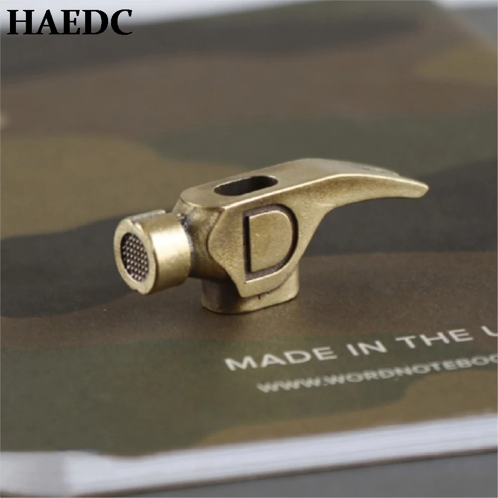 HAEDC DIY Paracord Retro Brass Hammer Keychain Pendant Camping Equipment Outdoor Accessories