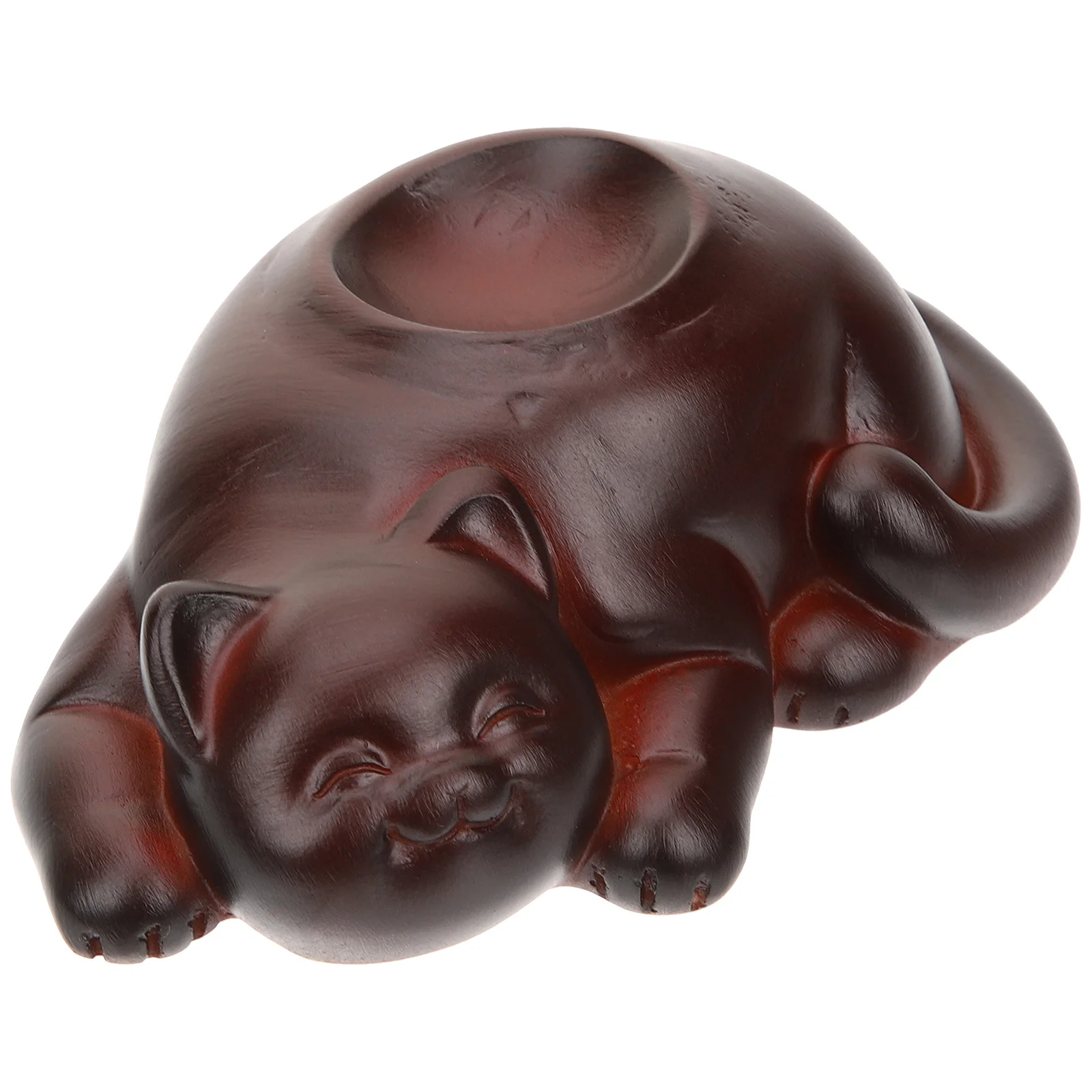 

Crystal Sphere Display Stand Resin Cat Design Decorative Storage Holder Crystal Ball Base Cat Figurine Ball Displaying Base