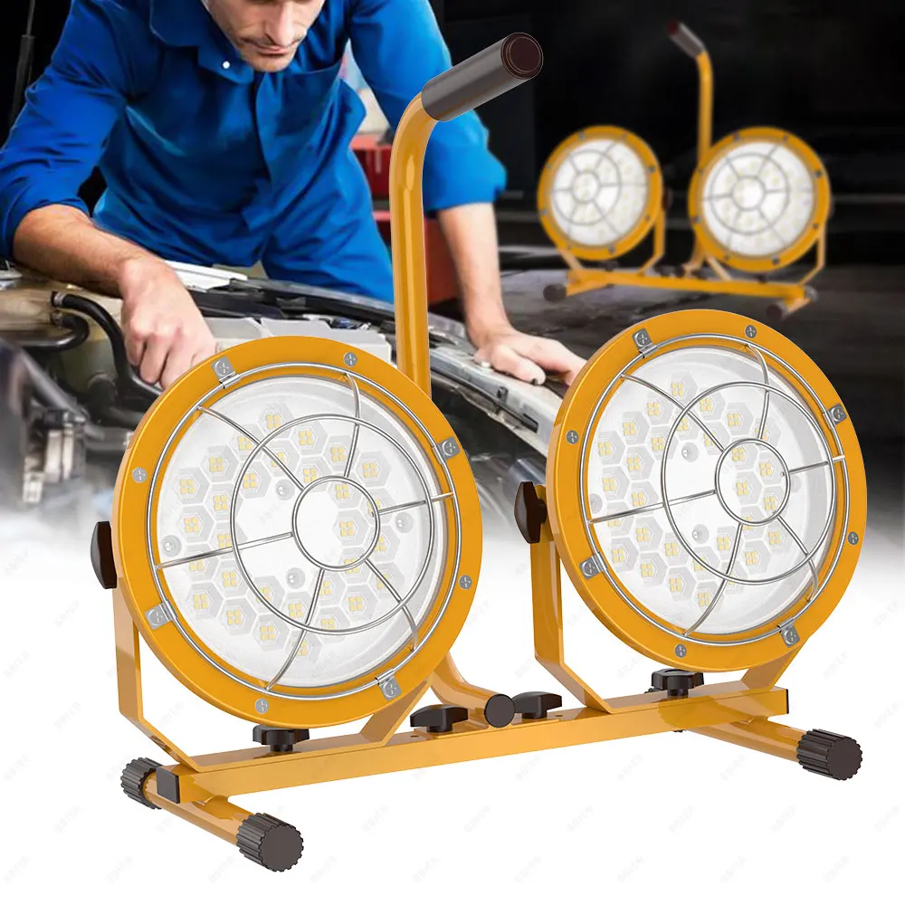 

Factory Price Waterproof Portable for Tripod Stand Adjustable Twin-head Work Outdoor LED Tripod Circular Light