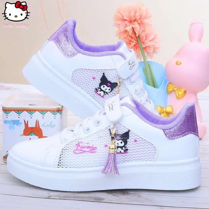 

Детская обувь с героями мультфильмов «Куроми», Kawaii Sanrio Cinnamoroll, спортивная обувь для девочек, сетчатая обувь, детская повседневная обувь для доски, новинка