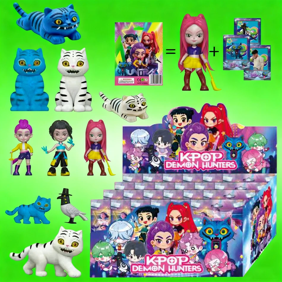 Anime Kpop Devil Hunter Blind Box Disassembly Fun Blind Bag Small statue Peripheral model Desktop Blind box decoration gift