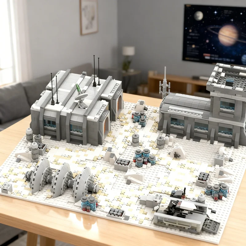 

2527 деталей MOC Hoth Battle Base V2 Star UCS: Конструктор, модель для сборки, креативный подарок, коллекционный декор, премиум-класс для детей и взрослых, для рабочего стола